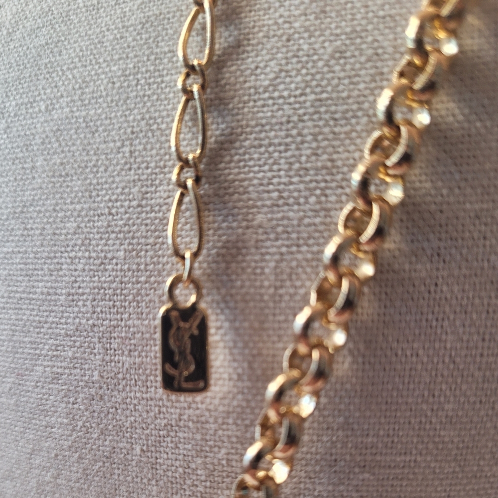 YSL Yves Saint Laurent Gold Plated Necklace - Picture 4 of 4